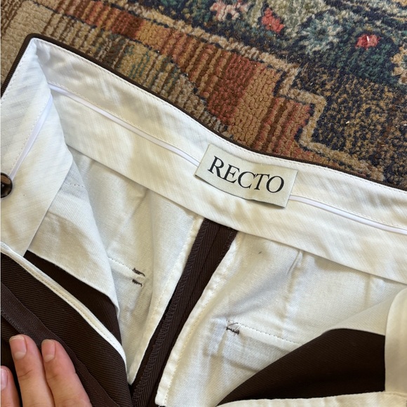 RECTO Brown Pleat Detail Shorts SZ XS - Picture 6 of 7